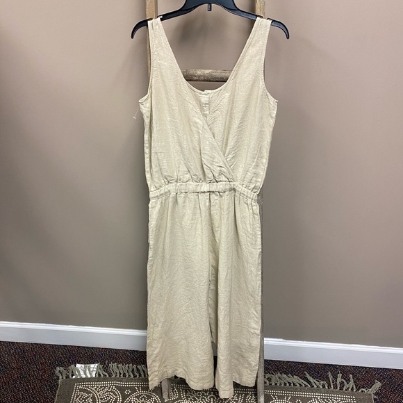 Cloth and Stone tie waist linen jumpsuit NWOT - Picture 3 of 8